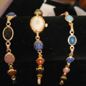 Scarab bracelets and Watch